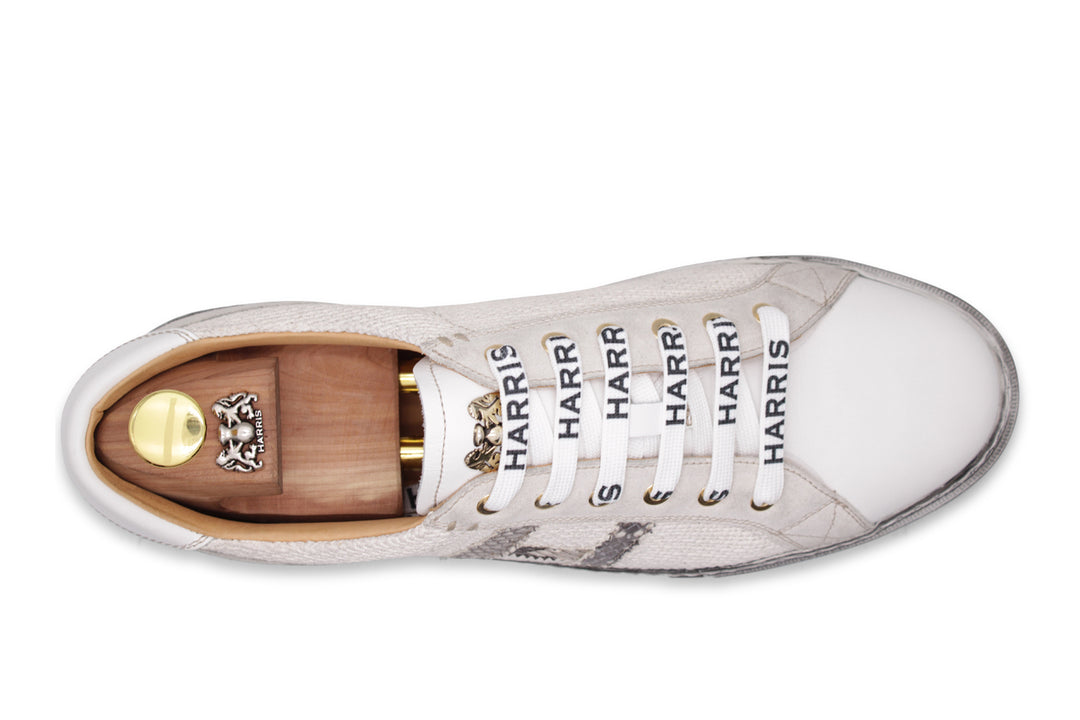 Vintage leather and canvas sneakers