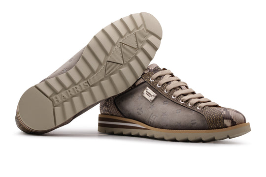 Sneakers in pitone e suede monogram