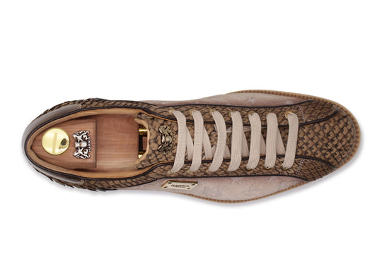 Sneakers in pitone e suede monogram