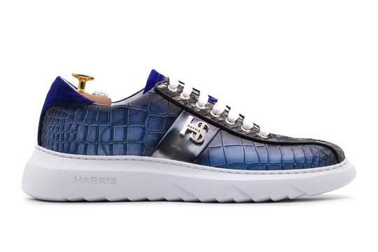 Sneakers effetto coccodrillo e pelle di pitone