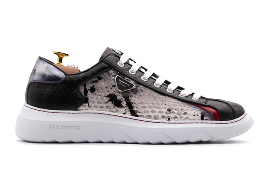 Sneaker in pelle pregiata nero