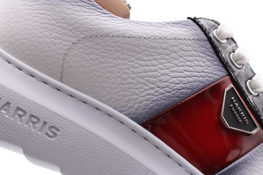 Sneakers in pelle morbida con effetto coccodrillo