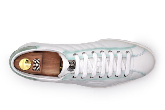 Leather sneakers with shaded details