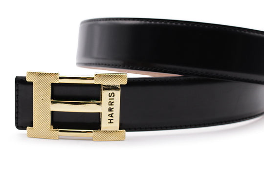 Brushed leather belt and buckle
