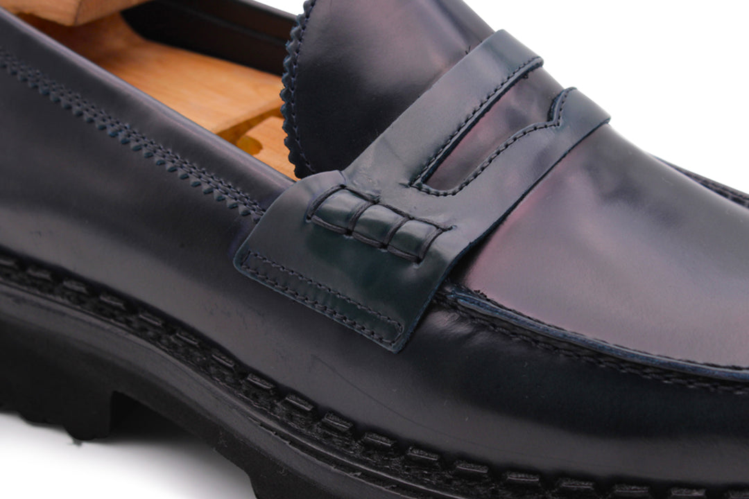 Mocassin en cuir brossé