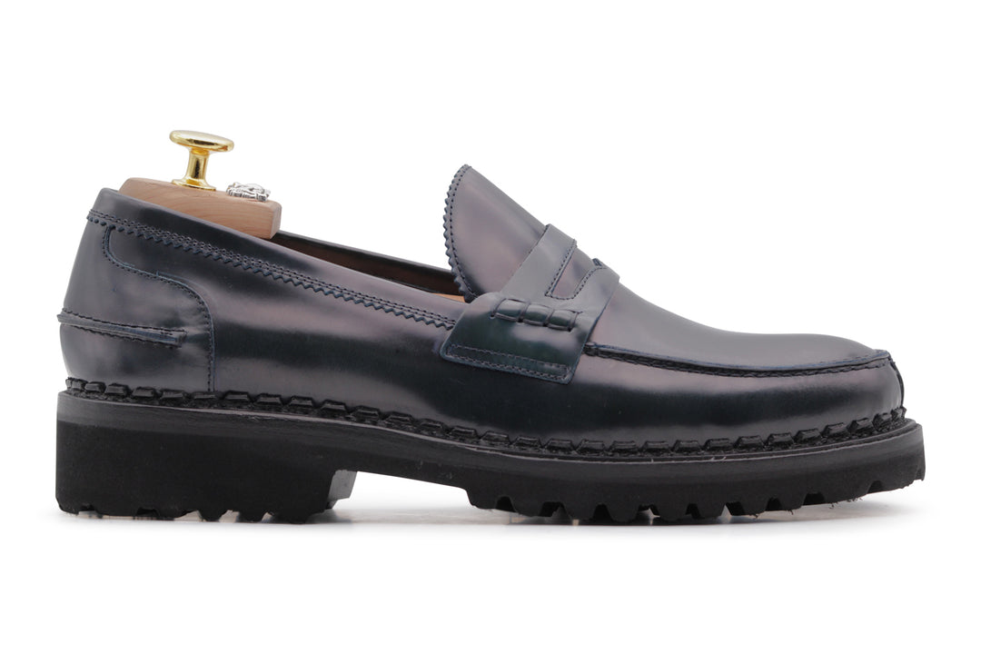 Mocassin en cuir brossé