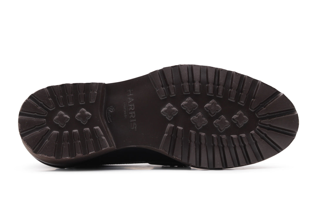 Brushed leather moccasin