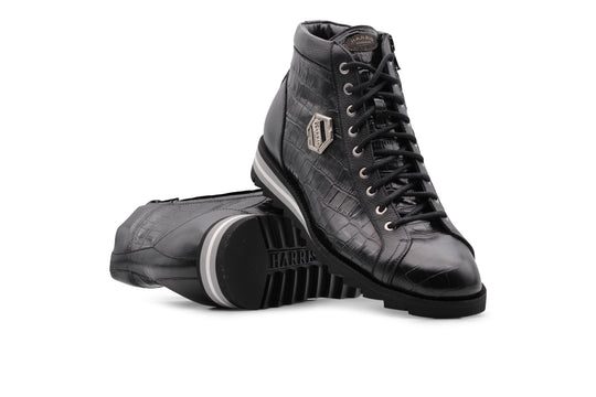 Botín de piel efecto cocodrilo