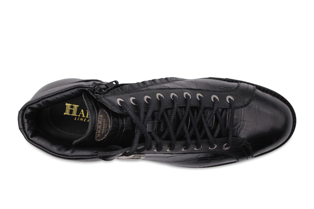 Botín de piel efecto cocodrilo