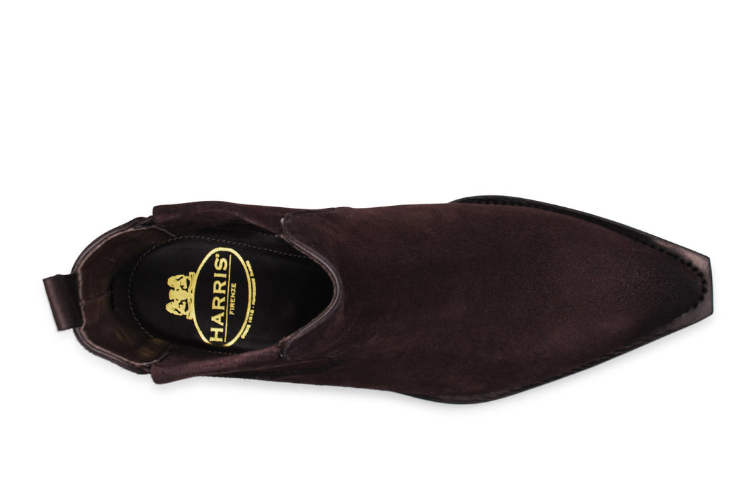 Stiefeletten aus texanischem Wildleder Testa di Moro nuanciert