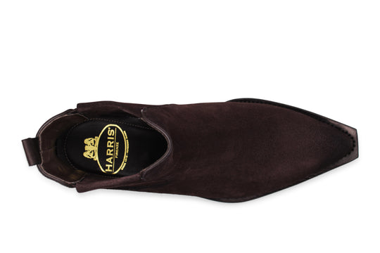 Stiefeletten aus texanischem Wildleder Testa di Moro nuanciert