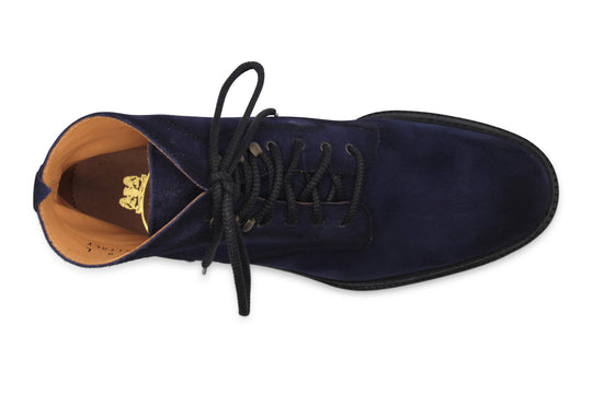 Botín ante liso Azul