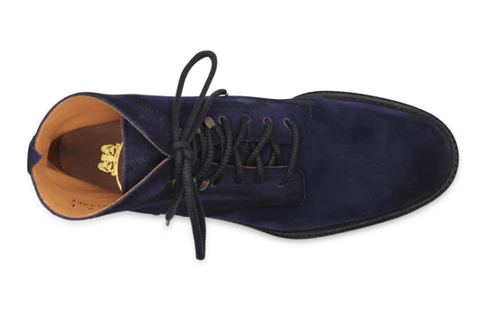 Botín ante liso Azul