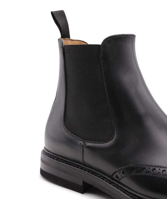 Polacchino con elastico e dettagli Brogue