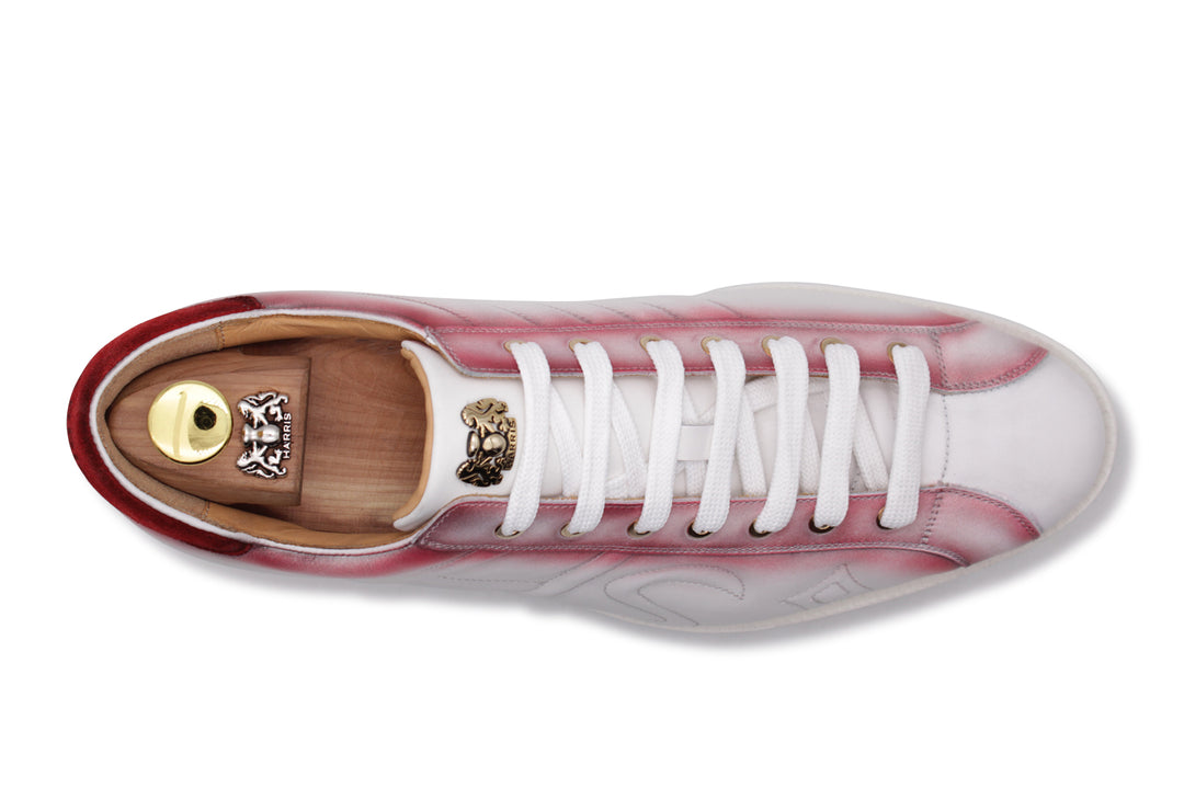 Sneaker en cuir nuancé et daim