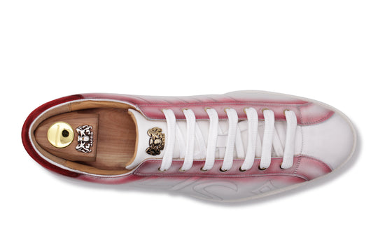 Sneaker en cuir nuancé et daim