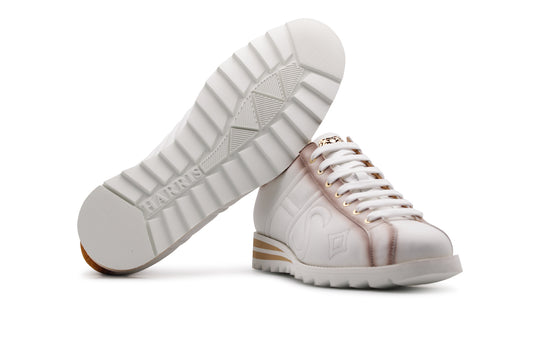 Sneaker en cuir nuancé et daim