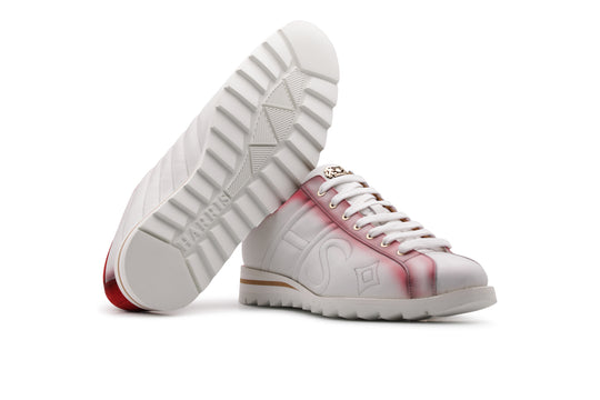 Sneaker en cuir nuancé et daim