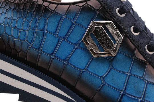 Baskets effet croco et daim