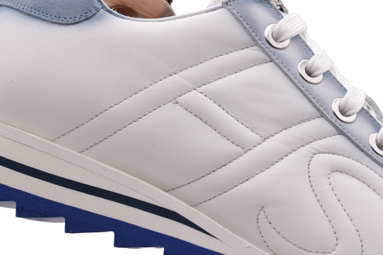 Sneaker in shaded leather and suede