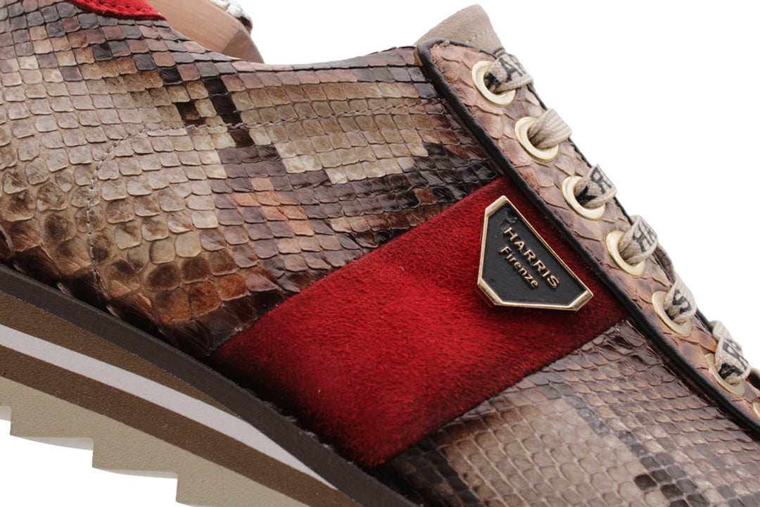 Python leather sneakers