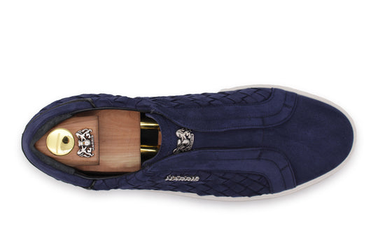 Slip-on-Sneaker aus gewebtem Leder