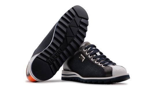 Crocodile print sneakers with perforated effect