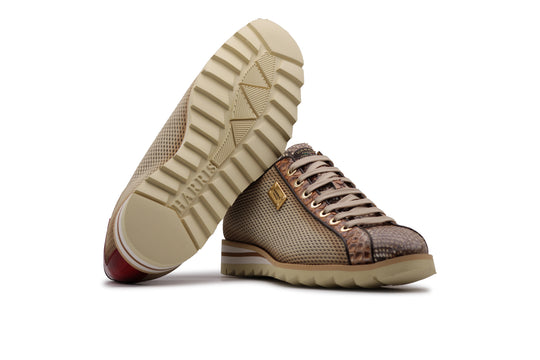 Sneakers in python and perforated effect