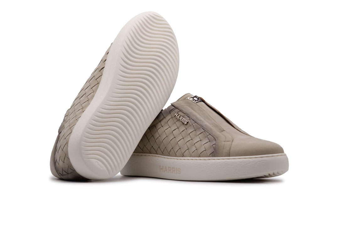Slip-on-Sneaker aus gewebtem Leder