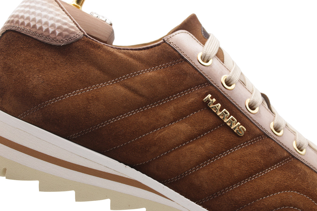 Sneakers in suede e pelle sfumata Bruciato