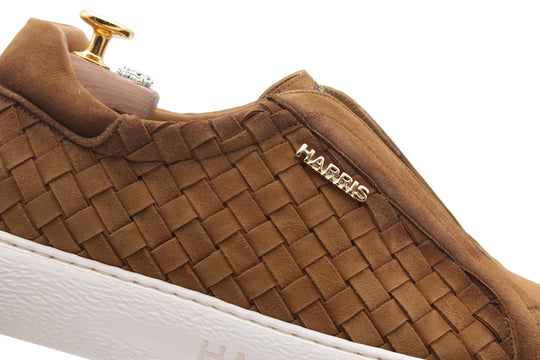 Slipon sneakers in woven leather