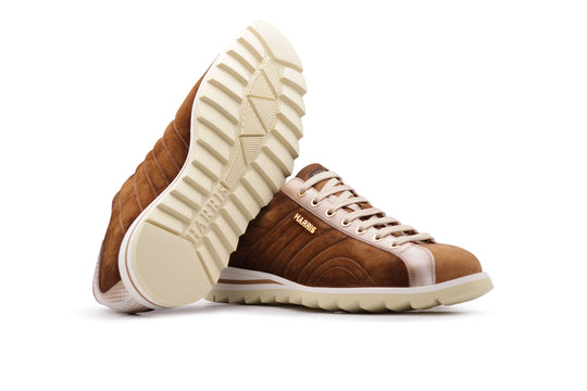 Sneakers in suede e pelle sfumata Bruciato