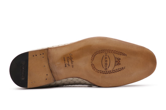Mocasín de ante tejido