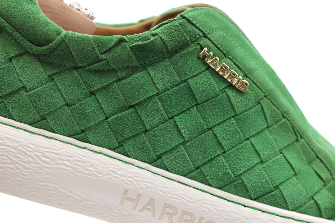 Sneakers slipon in pelle intrecciata