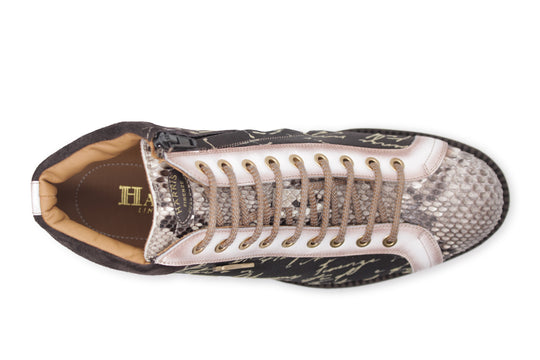 Polacchino in suede signature e pitone