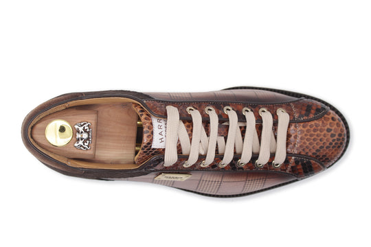 Baskets 2817 Tweed et Python – Marron