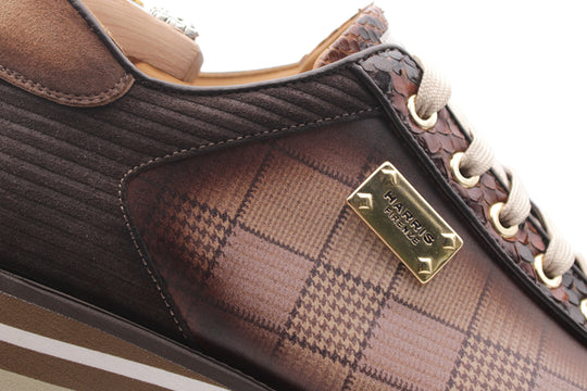 Baskets 2817 Tweed et Python – Marron
