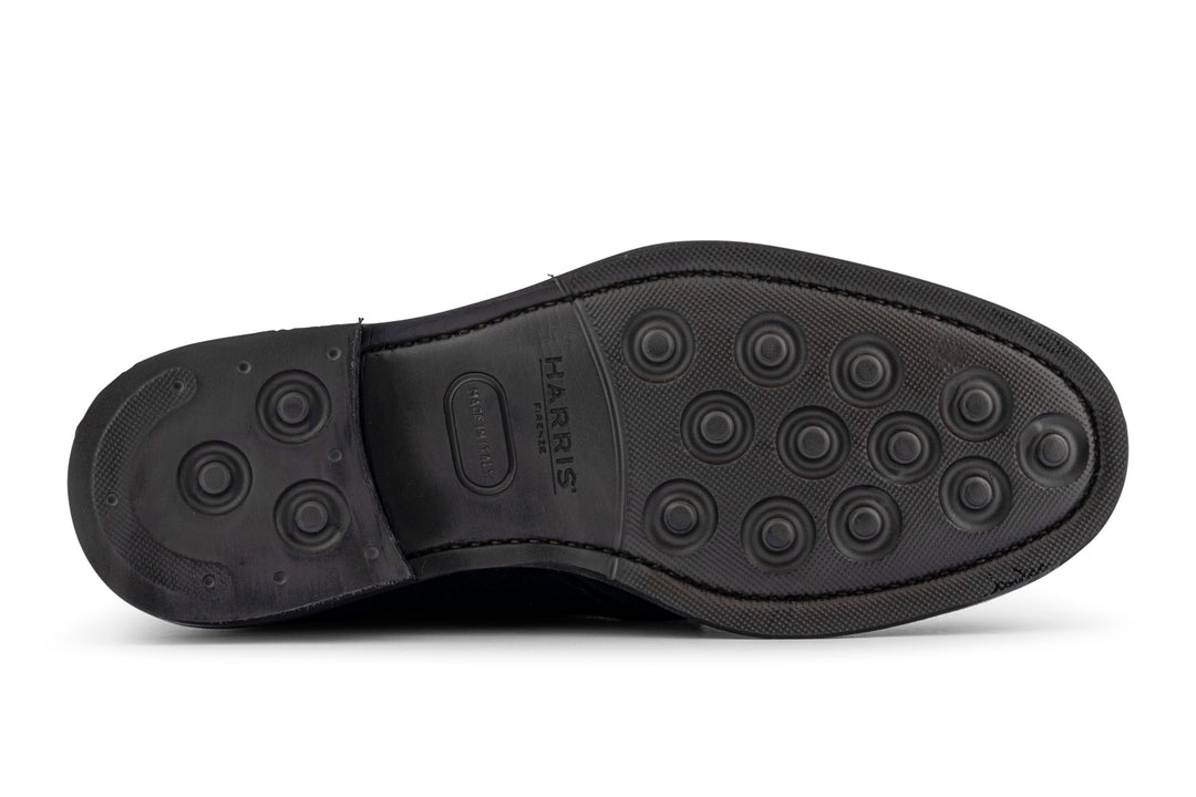 Schwarze Wildlederstiefelette