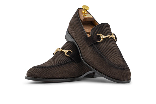 Mocassin en daim avec boucle