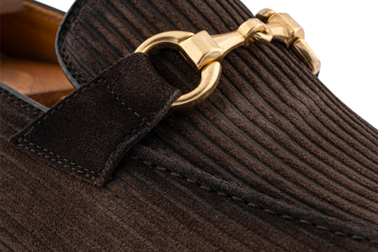 Mocassin en daim avec boucle