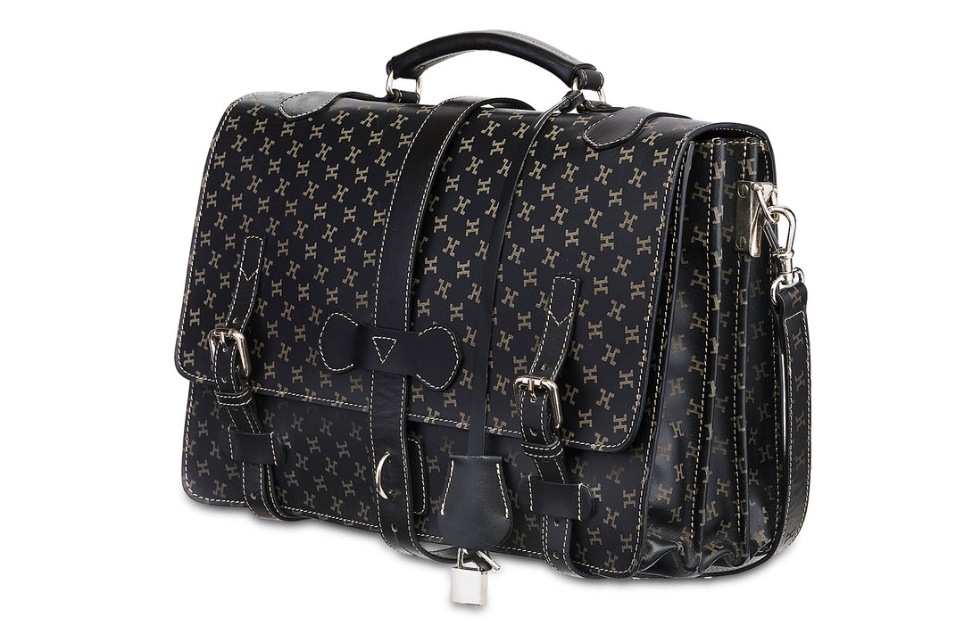 Men's Monogram Print Briefcase