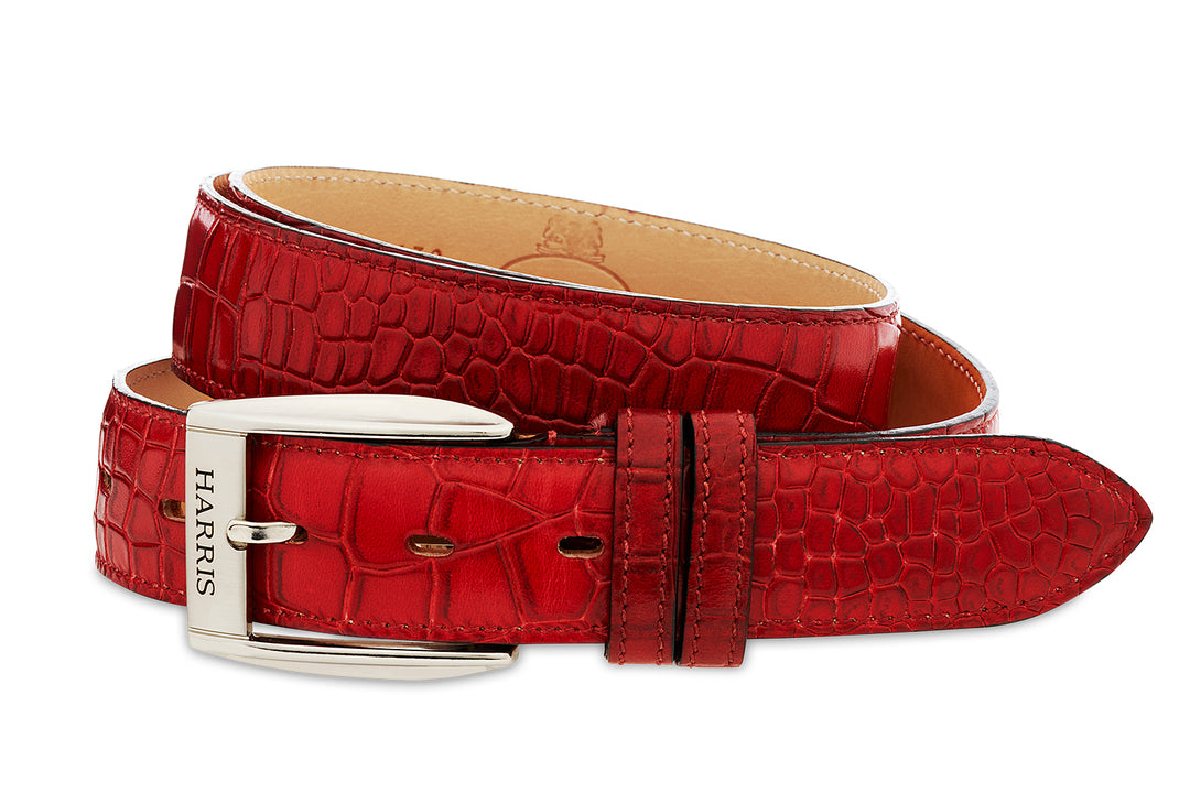 Crocodile print belt